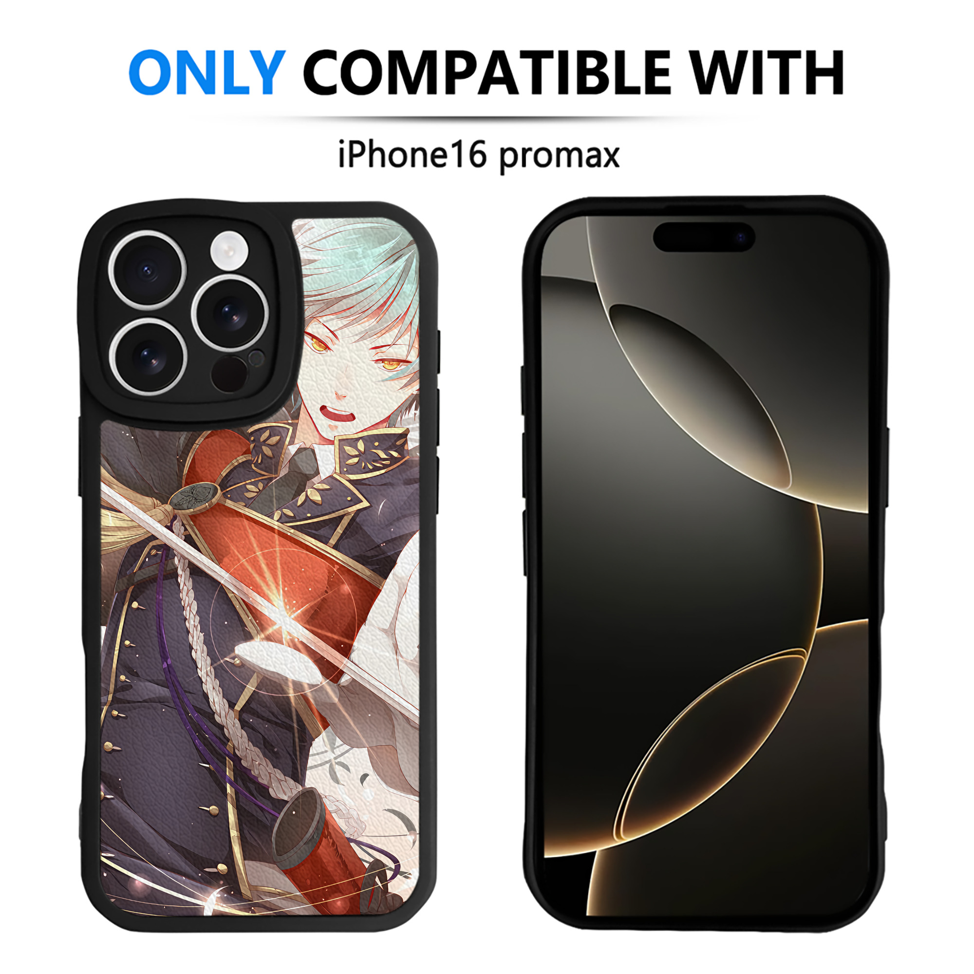 （画像用） 刀剣乱舞 Touken Ranbu 【iPhone 16シリーズ対応】シリコンスマホケース（レザー調） 材質：シリコン